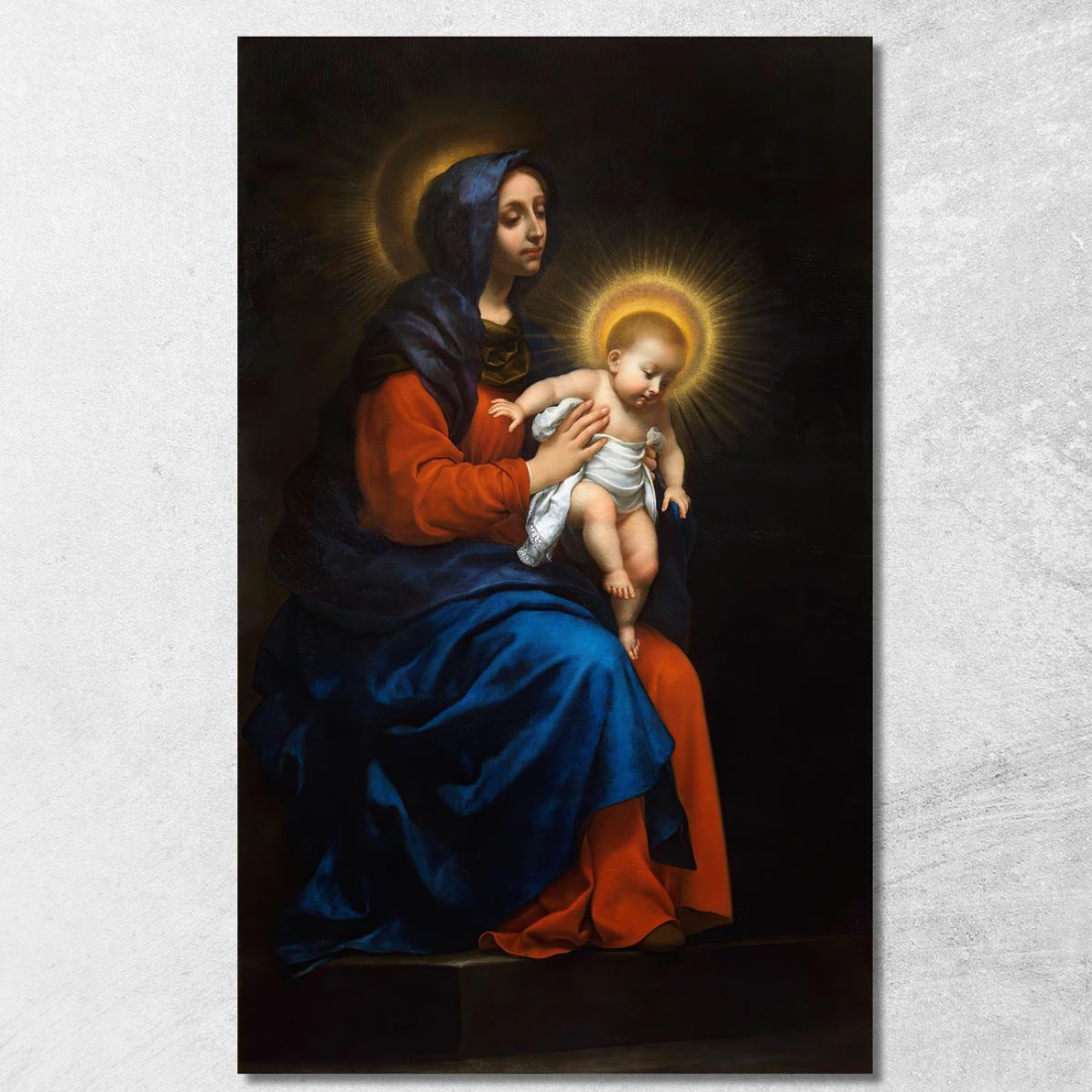 Madonna Col Bambino Carlo Dolci cdl5 quadro stampato su tela Madonna Col Bambino Carlo Dolci cdl5 quadro stampato su tela