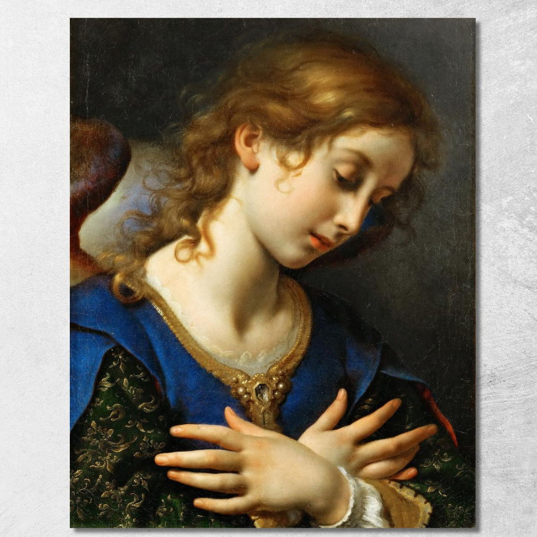 L'Angelo Dell'Annunciazione Carlo Dolci cdl8 quadro stampato su tela L'Angelo Dell'Annunciazione Carlo Dolci cdl8 quadro stampato su tela