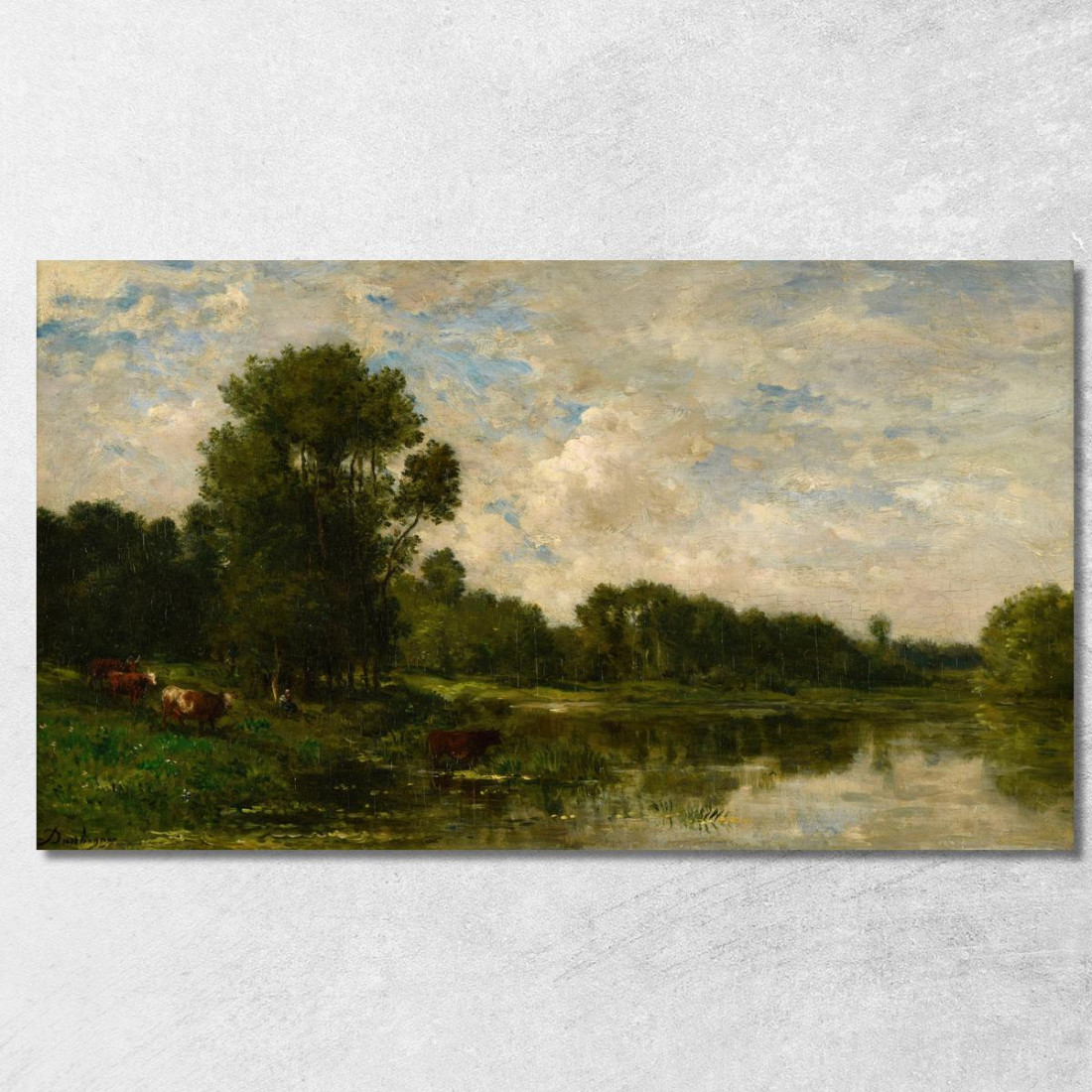 Sponde Dell'Oise 2 Charles François Daubigny cfd11 quadro stampato su tela Sponde Dell'Oise 2 Charles François Daubigny cfd11 quadro stampato su tela