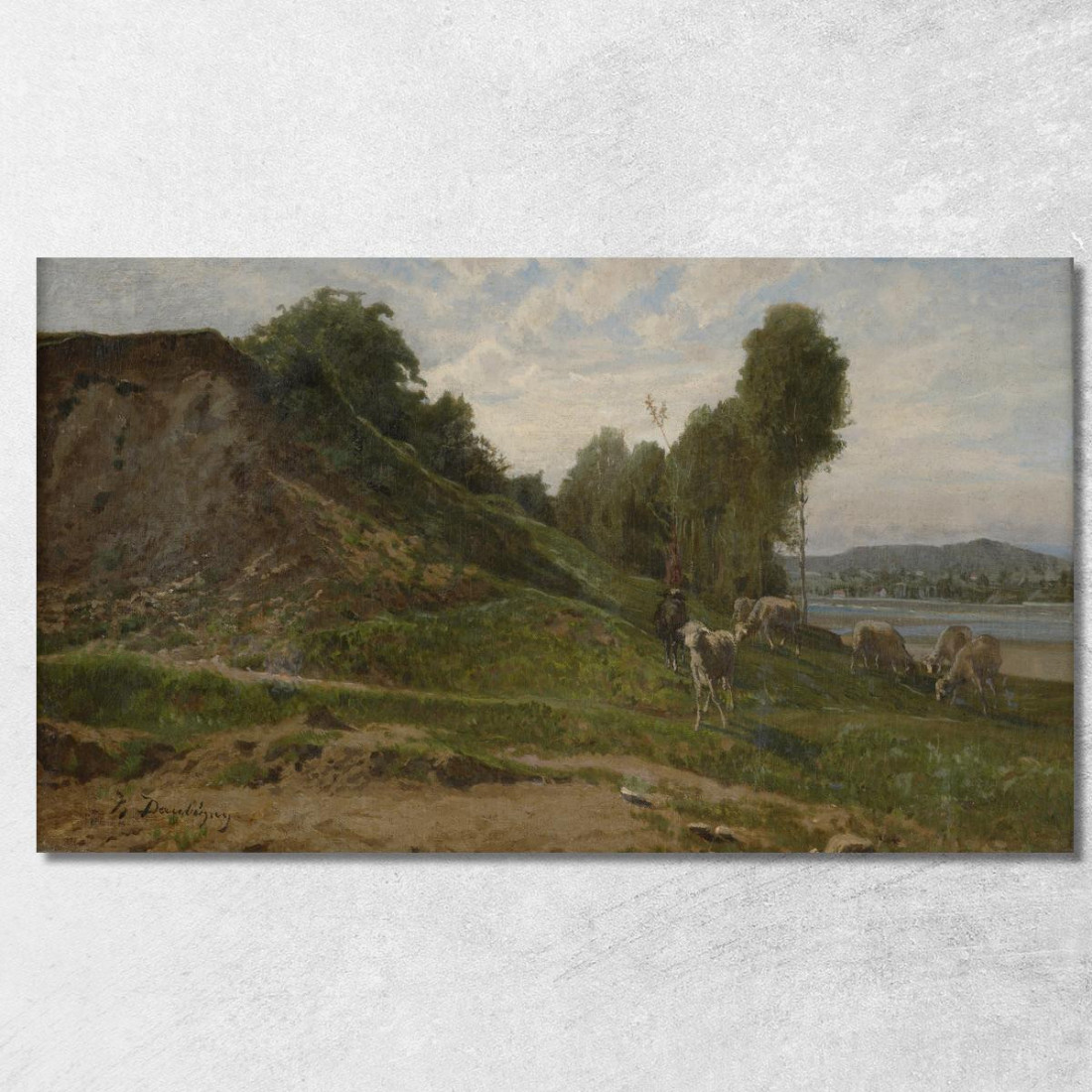 Paesaggio Con Pecore Charles François Daubigny cfd41 quadro stampato su tela Paesaggio Con Pecore Charles François Daubigny cfd41 quadro stampato su tela