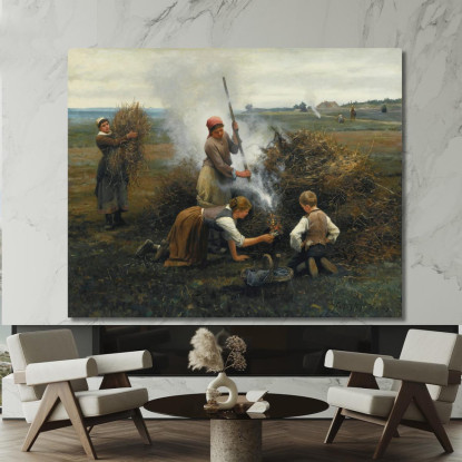 Bruciare I Rami Daniel Ridgway Knight drk5 quadro stampato su tela