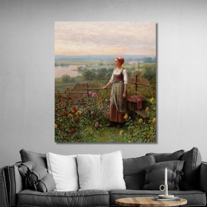 Sera A Chantemesle Daniel Ridgway Knight drk8 quadro stampato su tela