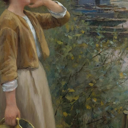 Ragazza Con Brocca D'Acqua Daniel Ridgway Knight drk11 quadro stampato su tela