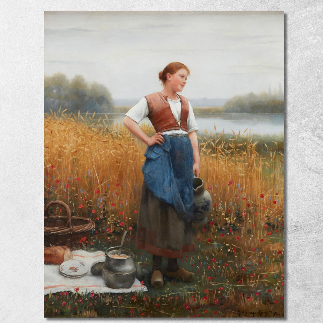 Pausa Di Mezzogiorno Daniel Ridgway Knight drk18 quadro stampato su tela Pausa Di Mezzogiorno Daniel Ridgway Knight drk18 quadro stampato su tela