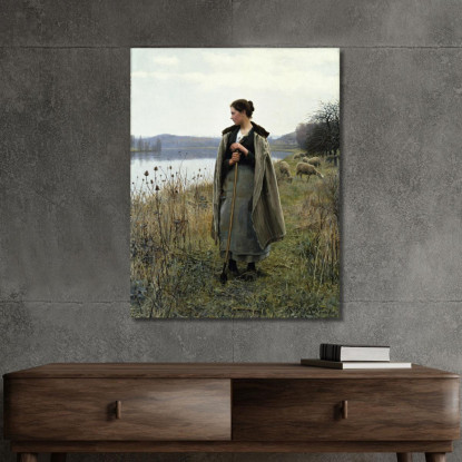 La Pastorella Di Rolleboise Daniel Ridgway Knight drk27 quadro stampato su tela