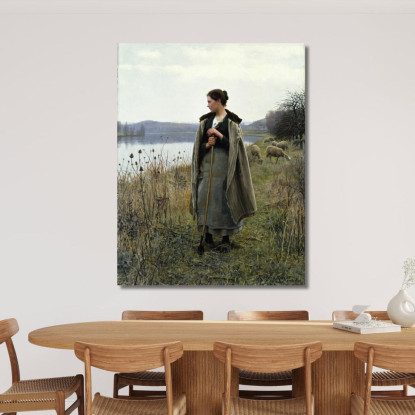 La Pastorella Di Rolleboise Daniel Ridgway Knight drk27 quadro stampato su tela