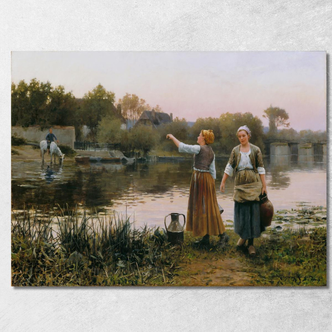 Le Portatrici D'Acqua 2 Daniel Ridgway Knight drk28 quadro stampato su tela