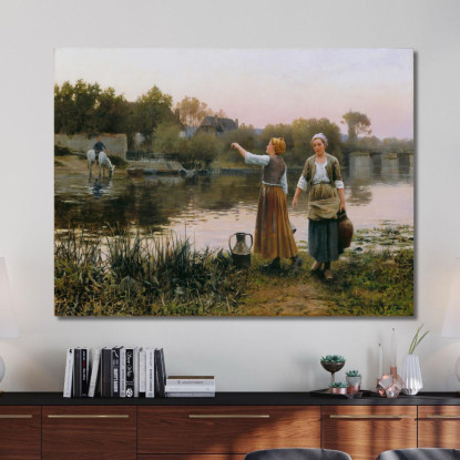 Le Portatrici D'Acqua 2 Daniel Ridgway Knight drk28 quadro stampato su tela