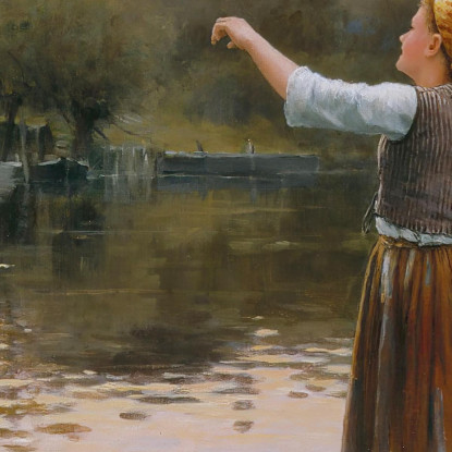 Le Portatrici D'Acqua 2 Daniel Ridgway Knight drk28 quadro stampato su tela