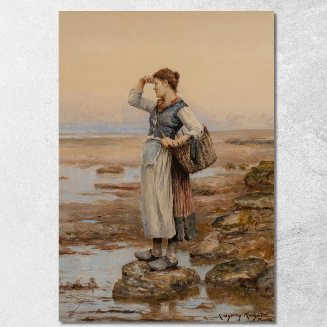 Le Portatrici D'Acqua Daniel Ridgway Knight drk29 quadro stampato su tela Le Portatrici D'Acqua Daniel Ridgway Knight drk29 quadro stampato su tela