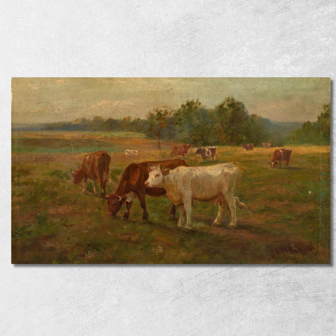 Mucche Edward Mitchell Bannister emb5 quadro stampato su tela Mucche Edward Mitchell Bannister emb5 quadro stampato su tela