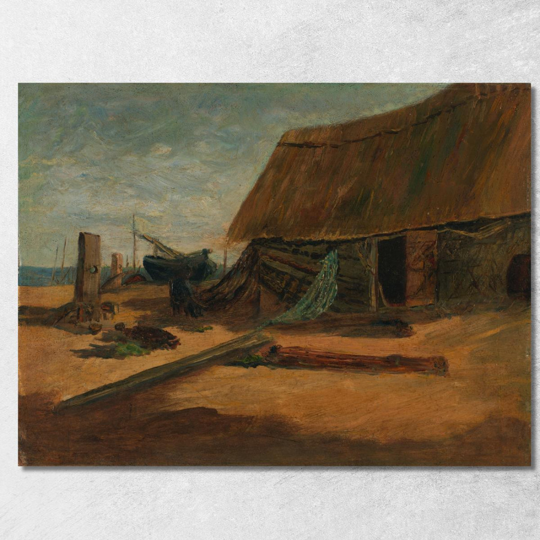 Capanni Da Pesca Edward Mitchell Bannister emb9 quadro stampato su tela Capanni Da Pesca Edward Mitchell Bannister emb9 quadro stampato su tela
