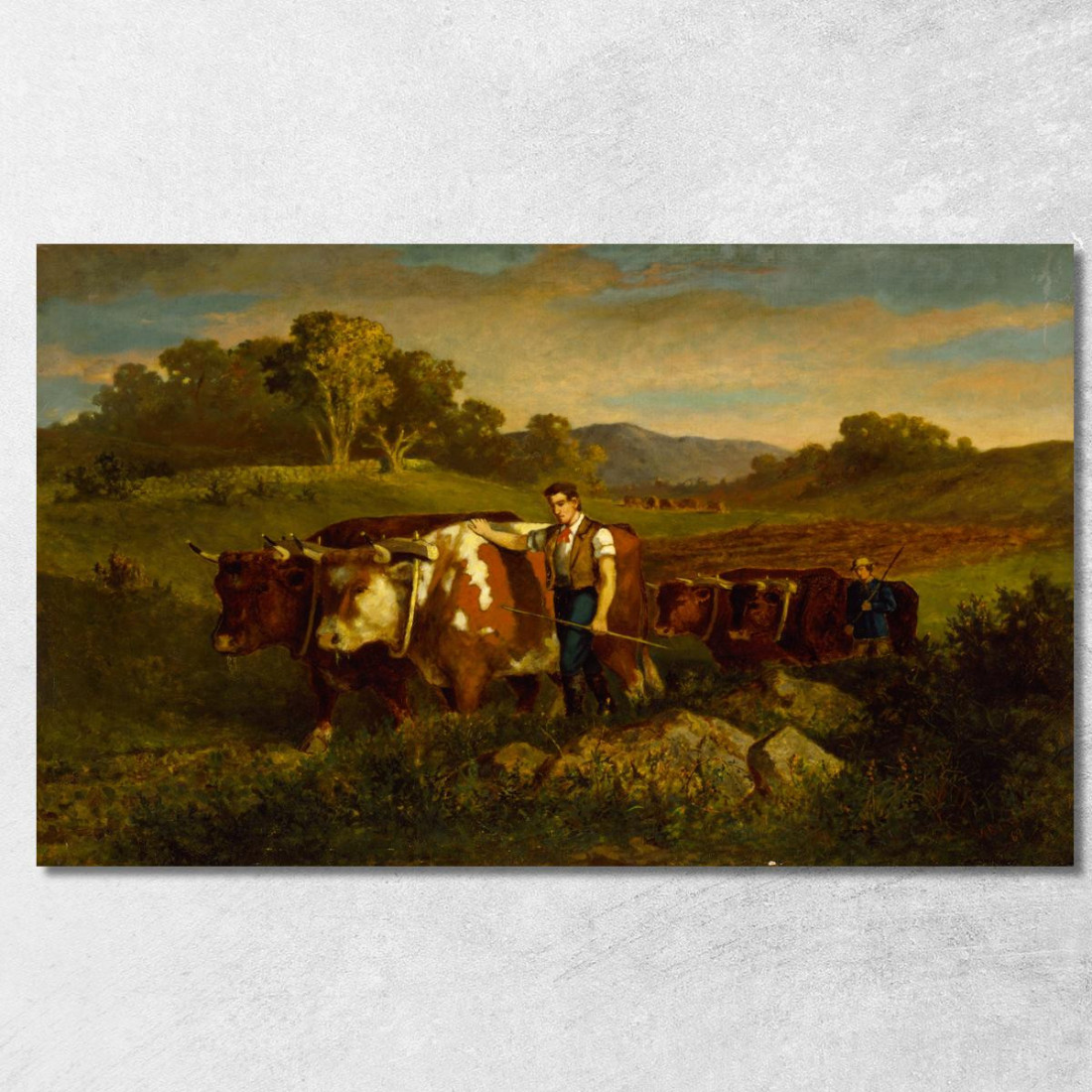 Mandriani Con Mucche Edward Mitchell Bannister emb10 quadro stampato su tela Mandriani Con Mucche Edward Mitchell Bannister emb10 quadro stampato su tela