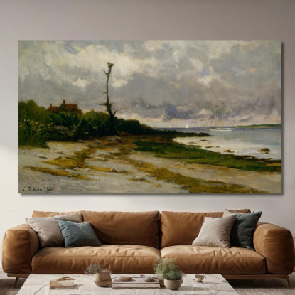 Paesaggio Vicino A Newport R.I. Edward Mitchell Bannister emb15 quadro stampato su tela