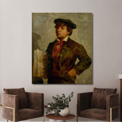 Ragazzo Dei Giornali Edward Mitchell Bannister emb18 quadro stampato su tela