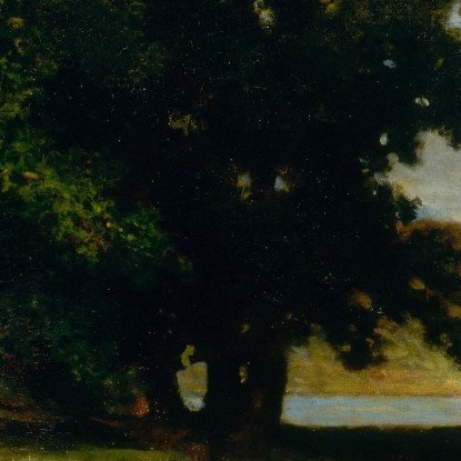 Querce Edward Mitchell Bannister emb19 quadro stampato su tela