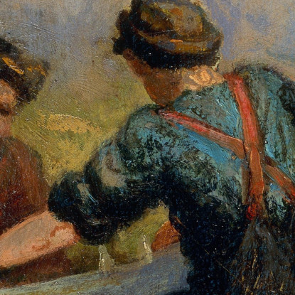 Persone Vicino Alla Barca Edward Mitchell Bannister emb21 quadro stampato su tela
