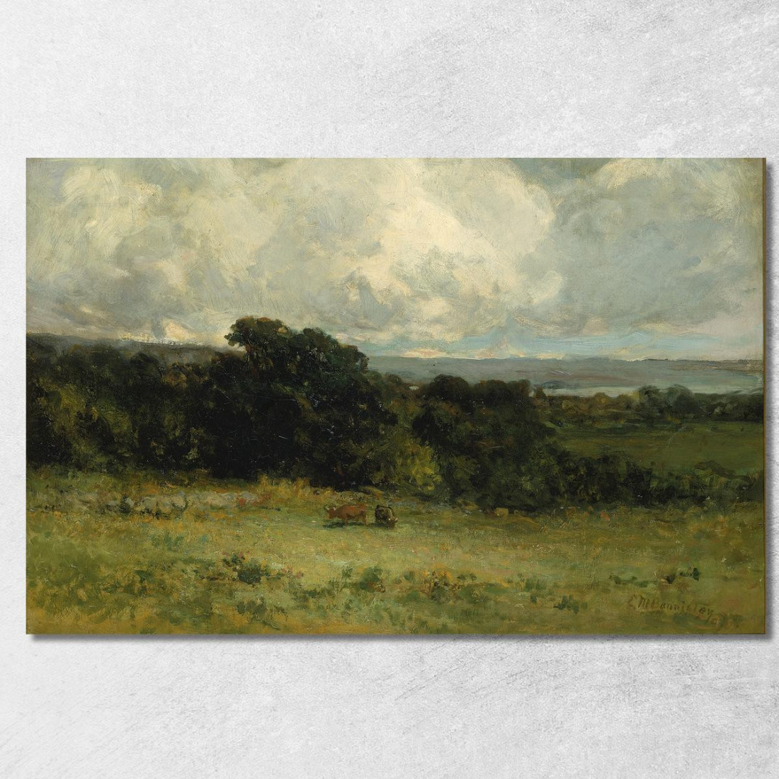 Pascoli Piacevoli Edward Mitchell Bannister emb22 quadro stampato su tela Pascoli Piacevoli Edward Mitchell Bannister emb22 quadro stampato su tela