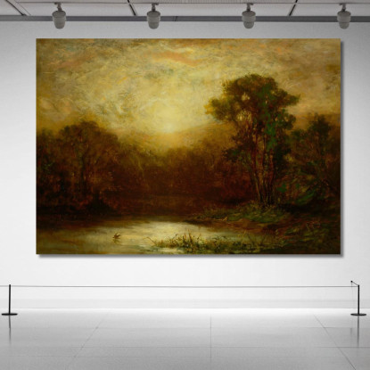 Tramonto 2 Edward Mitchell Bannister emb30 quadro stampato su tela