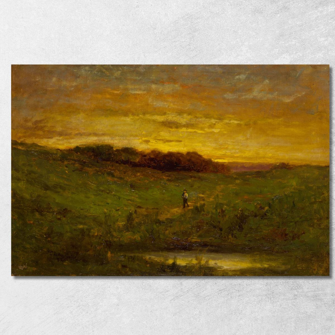 Tramonto Edward Mitchell Bannister emb32 quadro stampato su tela Tramonto Edward Mitchell Bannister emb32 quadro stampato su tela