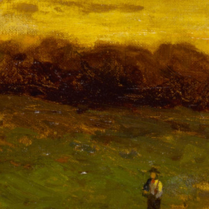 Tramonto Edward Mitchell Bannister emb32 quadro stampato su tela