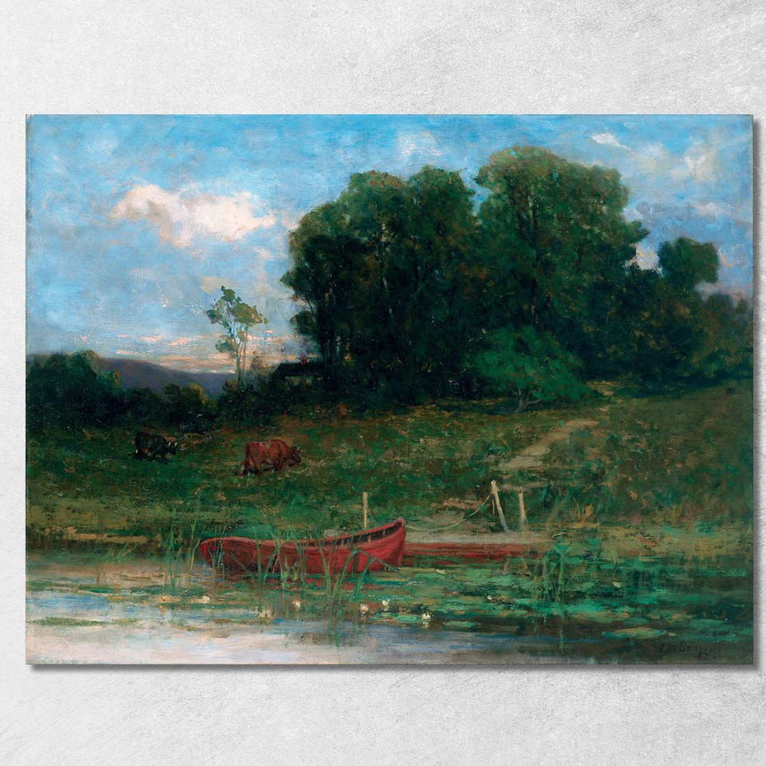 L'Attracco Della Fattoria Edward Mitchell Bannister emb35 quadro stampato su tela L'Attracco Della Fattoria Edward Mitchell Bannister emb35 quadro stampato su tela