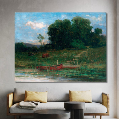 L'Attracco Della Fattoria Edward Mitchell Bannister emb35 quadro stampato su tela