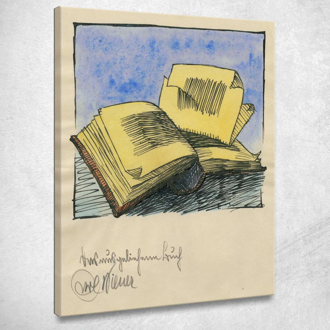 Il Libro Non È Mai Stato Letto Karl Wiener kwn96 quadro stampato su tela Il Libro Non È Mai Stato Letto Karl Wiener kwn96 quadro stampato su tela