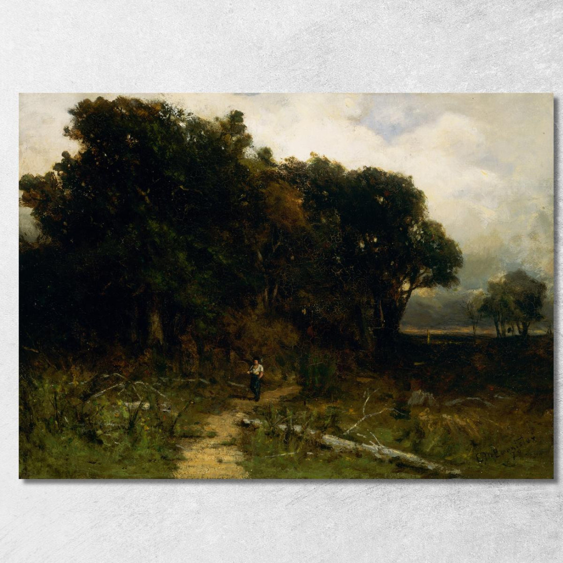 Paesaggio Boscaiolo Sul Sentiero Edward Mitchell Bannister emb57 quadro stampato su tela Paesaggio Boscaiolo Sul Sentiero Edward Mitchell Bannister emb57 quadro stampato su tela