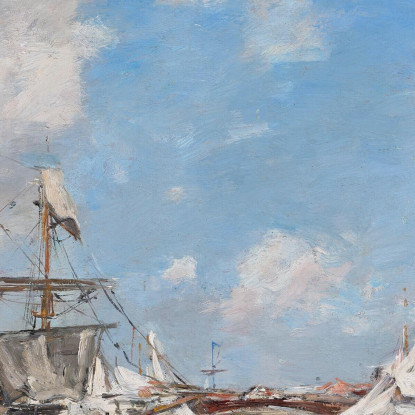 Deauville Il Bacino Eugène Boudin ebd36 quadro stampato su tela