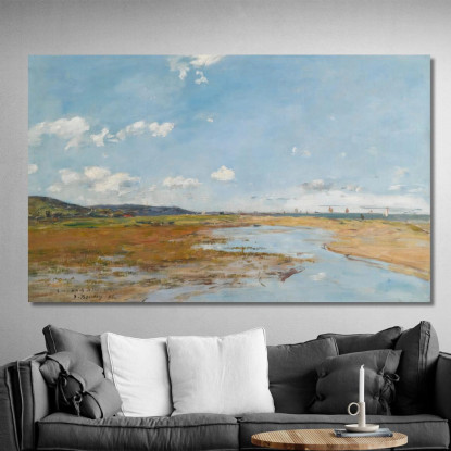 Deauville La Riva Eugène Boudin ebd37 quadro stampato su tela