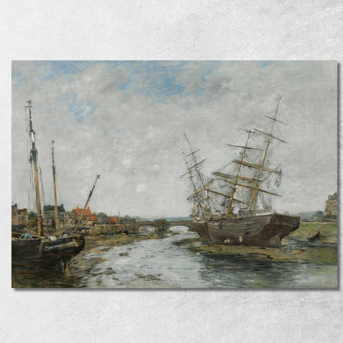 La Touques – Bassa Marea Eugène Boudin ebd69 quadro stampato su tela La Touques – Bassa Marea Eugène Boudin ebd69 quadro stampato su tela