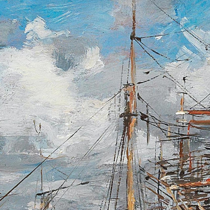 Il Bacino Di Deauville Eugène Boudin ebd72 quadro stampato su tela