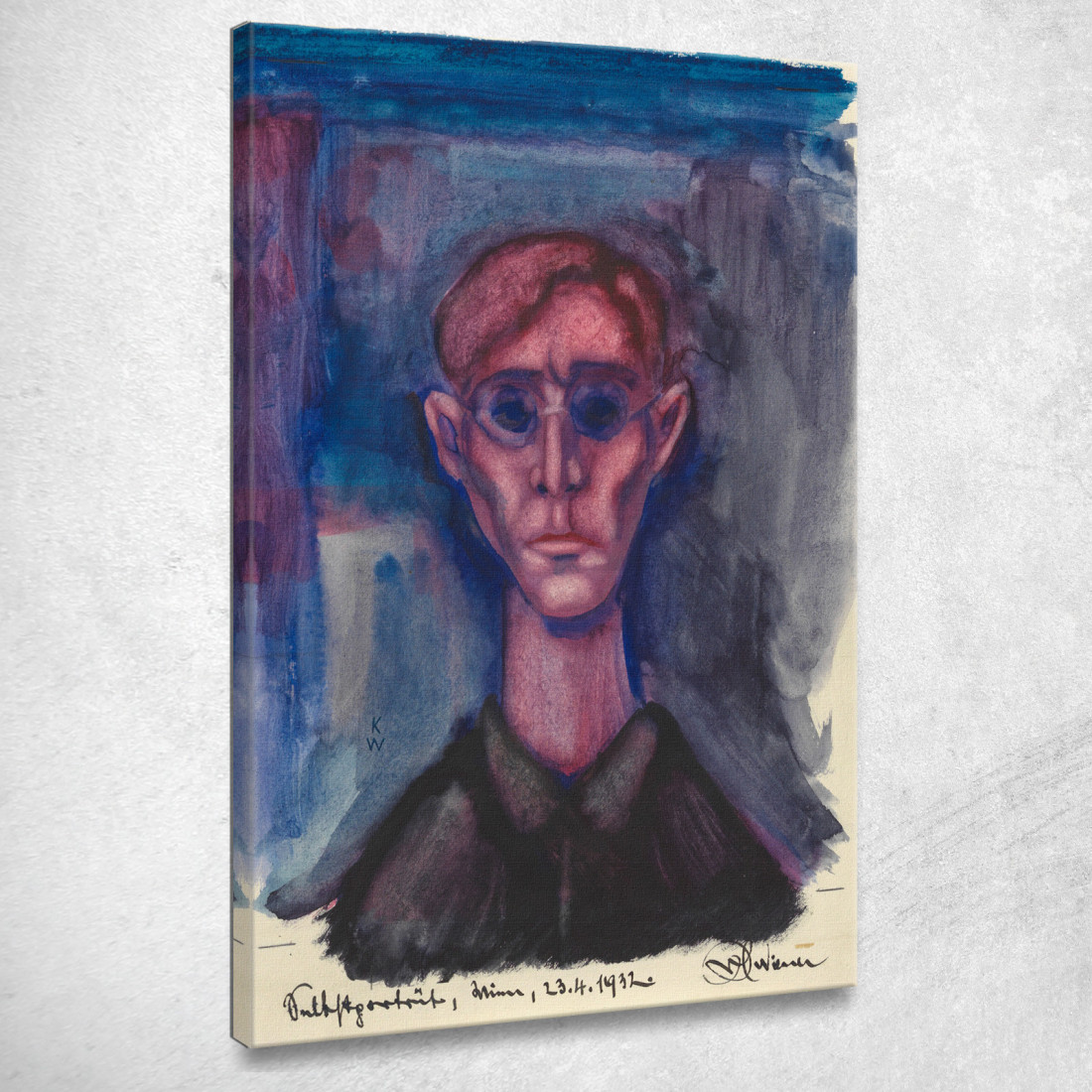 Autoritratto Della Depressione Karl Wiener kwn108 quadro stampato su tela Autoritratto Della Depressione Karl Wiener kwn108 quadro stampato su tela