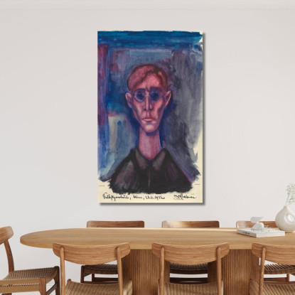 Autoritratto Della Depressione Karl Wiener kwn108 quadro stampato su tela