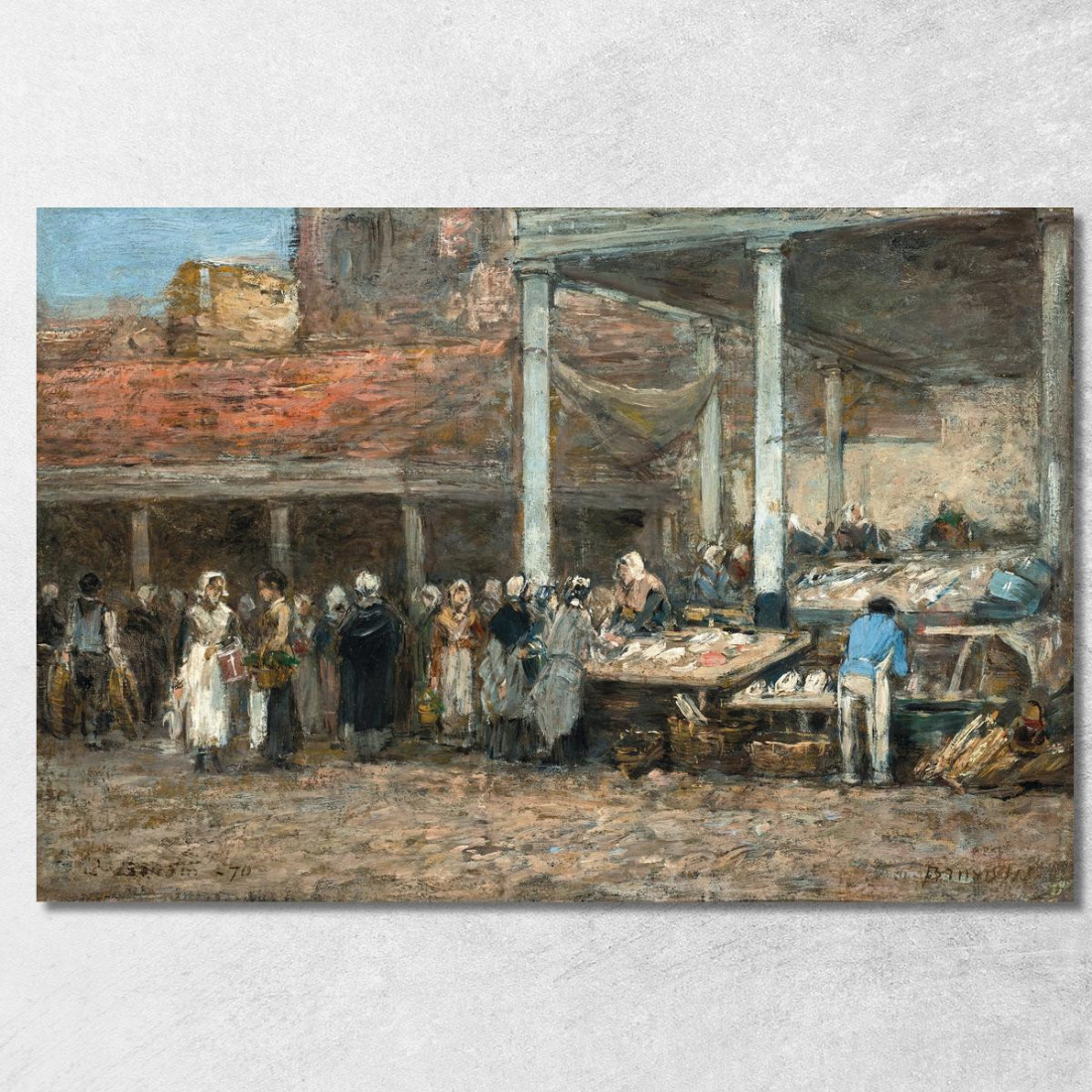 L’Antico Mercato Del Pesce A Bruxelles Eugène Boudin ebd89 quadro stampato su tela L’Antico Mercato Del Pesce A Bruxelles Eugène Boudin ebd89 quadro stampato su tela
