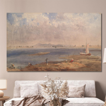 Paesaggio Marino In Bretagna Eugène Boudin ebd125 quadro stampato su tela