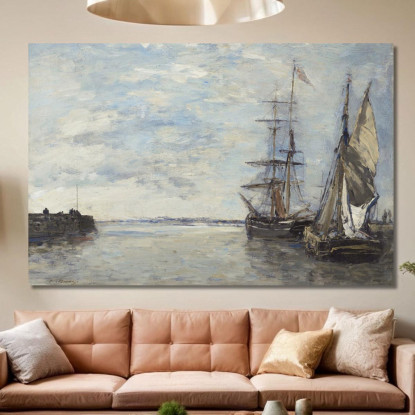 Uscita Dal Porto Eugène Boudin ebd128 quadro stampato su tela