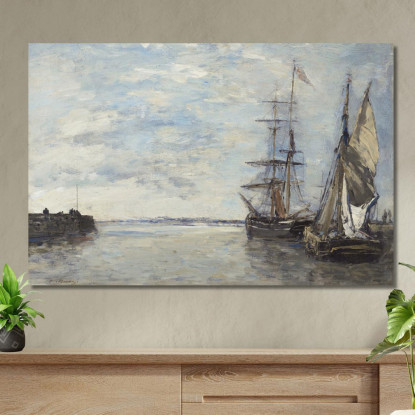 Uscita Dal Porto Eugène Boudin ebd128 quadro stampato su tela