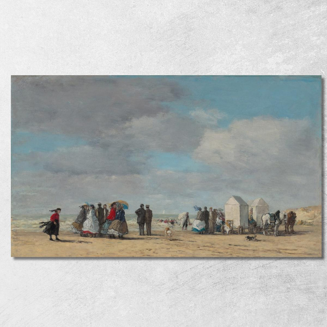 La Spiaggia Di Trouville Eugène Boudin ebd134 quadro stampato su tela La Spiaggia Di Trouville Eugène Boudin ebd134 quadro stampato su tela