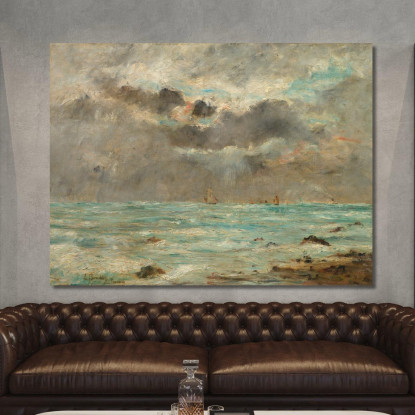 La Costa Di Trouville Eugène Boudin ebd139 quadro stampato su tela
