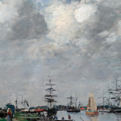Il Fiume Schelda Ad Anversa Eugène Boudin ebd141 quadro stampato su tela