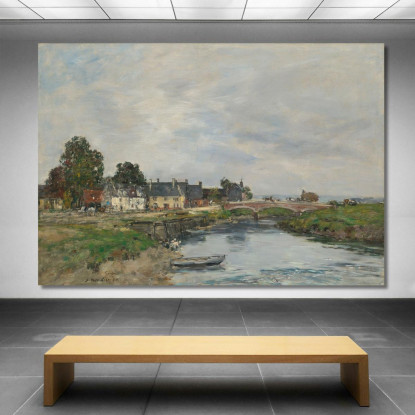 Touques - Il Vecchio Porto A Bassa Marea Eugène Boudin ebd146 quadro stampato su tela