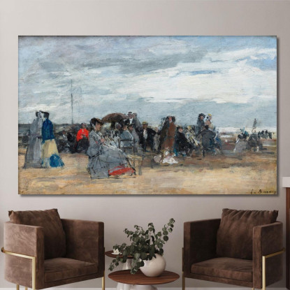 Trouville Scena Di Spiaggia 2 Eugène Boudin ebd156 quadro stampato su tela