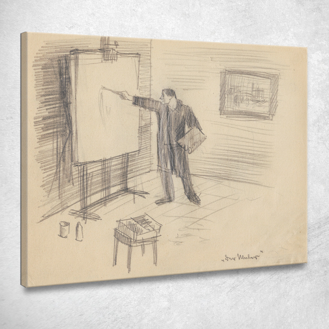 Il Pittore Karl Wiener kwn120 quadro stampato su tela Il Pittore Karl Wiener kwn120 quadro stampato su tela