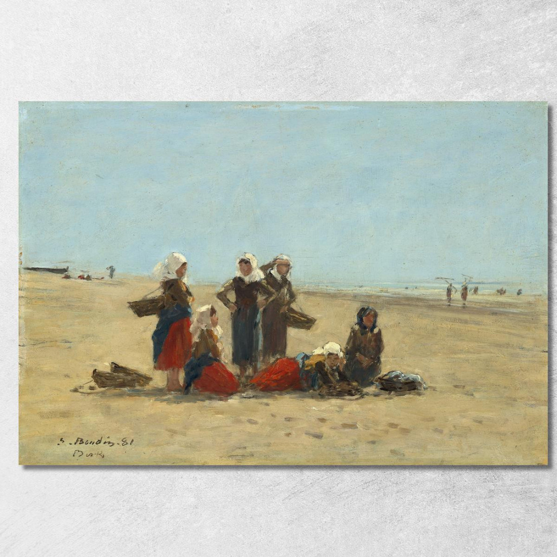 Donne Sulla Spiaggia Di Berck Eugène Boudin ebd184 quadro stampato su tela Donne Sulla Spiaggia Di Berck Eugène Boudin ebd184 quadro stampato su tela