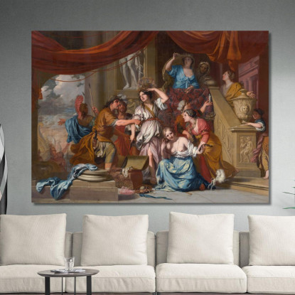 Achille Scoperto Tra Le Figlie Di Licomede Gerard de Lairesse gdl2 quadro stampato su tela