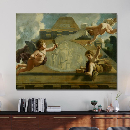 Sant'Antonio L'Eremita: Rappresentazione Allegorica Della Cura Dei Lebbrosi E Degli Innocenti Gerard de Lairesse gdl13 quadro s
