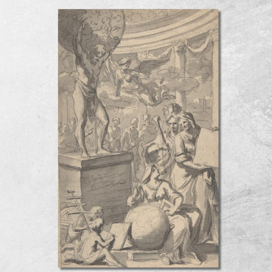 Progetto Per Un Frontespizio Di Una Pagina Del Titolo Gerard de Lairesse gdl15 quadro stampato su tela Progetto Per Un Frontespizio Di Una Pagina Del Titolo Gerard de Lairesse gdl15 quadro stampato su tela