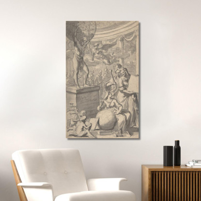 Progetto Per Un Frontespizio Di Una Pagina Del Titolo Gerard de Lairesse gdl15 quadro stampato su tela